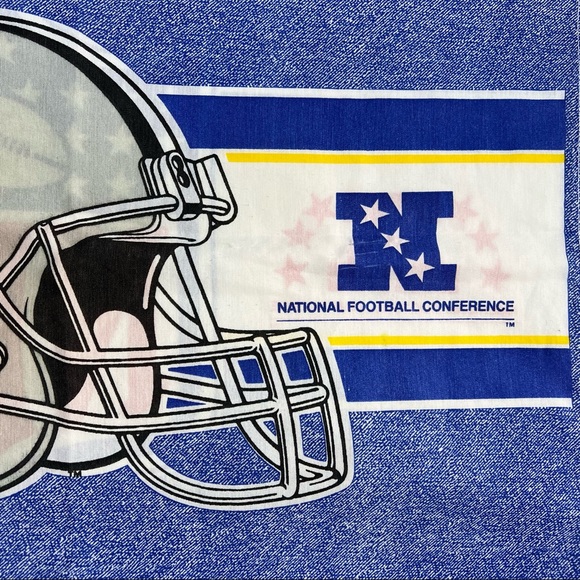 Vintage NFL Pillowcase 90’s Helmet Graphic Blue Logo Standard Size - Picture 6 of 7